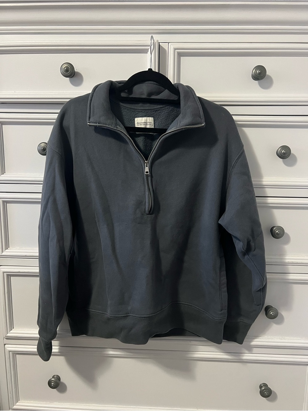 Abercrombie & Fitch Charcoal Gray Half-Zip Sweatshirt